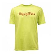 Luxe Logo Print Katoenen T-shirt RefrigiWear , Yellow , Heren