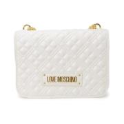 Witte Designer Schoudertas Vrouwen Love Moschino , White , Dames