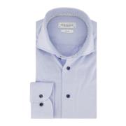 Blauw Business Gebreid Overhemd Profuomo , Blue , Heren