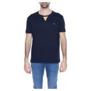 Blauw Katoenen T-shirt Korte Mouwen Ronde Halslijn Alviero Martini 1a ...