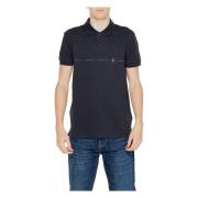 Zwart Effen Polo Korte Mouwen Calvin Klein Jeans , Black , Heren