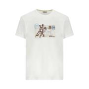 Casual T-shirt Luis Trenker , White , Heren