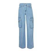 Cargo Jeans met hoge taille Liu Jo , Blue , Dames