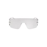 Zilveren Shield Zonnebril Alexander McQueen , Gray , Dames