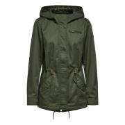 Lorca Parka Jas Only , Green , Dames