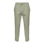 Linus Tapered Fit Stoffen Broek Only & Sons , Green , Heren