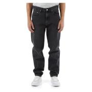 Regular Taper Jeans Vijf Zakken Calvin Klein Jeans , Gray , Heren