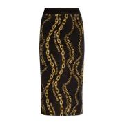 Rok met logo Versace Jeans Couture , Black , Dames