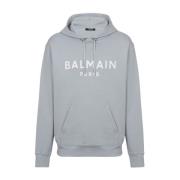 Hoodie met bedrukt ontwerp Balmain , Gray , Heren