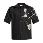 Bloemenpatroon overhemd Alexander McQueen , Black , Heren