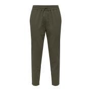 Linus Tapered Fit Stoffen Broek Only & Sons , Green , Heren