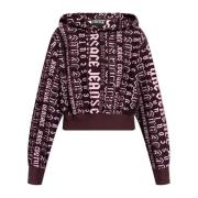 Sweatshirt met logo Versace Jeans Couture , Purple , Dames