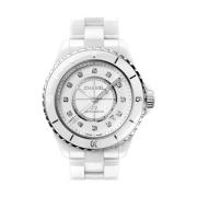 Donna - H5704 - J12 Quartz 33 Mm - Witte wijzerplaat + Diamanten Chane...