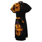 Bloemenkatoenen jurk met korte mouwen Liviana Conti , Multicolor , Dam...