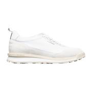 Suede Panel Sneakers Thom Browne , White , Heren