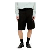 Shorts van zijdeblend met plooien Jil Sander , Black , Heren