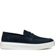 Blauwe Mocassin Loafers voor Mannen Geox , Blue , Heren