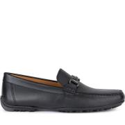 Zwarte Grip Moccasins voor Mannen Geox , Black , Heren