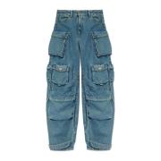 Jeans met logo The Attico , Blue , Dames