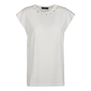 Casual Katoenen T-shirt Fabiana Filippi , White , Dames