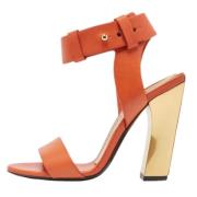 Pre-owned Leather sandals Tom Ford Pre-owned , Orange , Dames