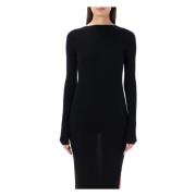 Zwart Gebreid AL Top Boothals Rick Owens , Black , Dames