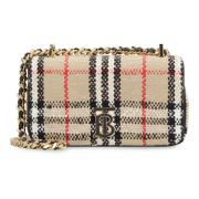 Chevron Mini Crossbody Tas Burberry , Beige , Dames