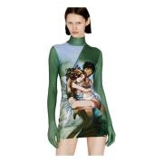 Anime Mini Jurk met Anatomische Mouw Vetements , Multicolor , Dames