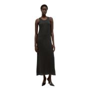 Jersey Maxi Jurk Scoop Hals Italië The Row , Gray , Dames