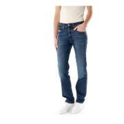 Klassieke Straight Fit Denim Jeans Diesel , Blue , Dames