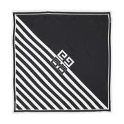 Zijden Vierkante Sjaal 4G Logo Givenchy , Black , Dames