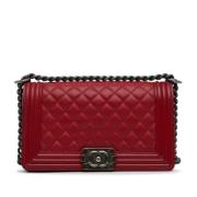 Pre-owned Leather chanel-bags Chanel Vintage , Red , Dames