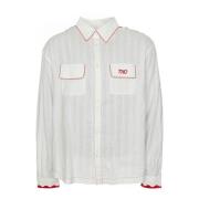 Keukenshirt Lange Mouw Kent Kraag The New Originals , White , Heren