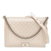 Pre-owned Leather chanel-bags Chanel Vintage , White , Dames