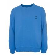 Casual Sweatshirt met Label Print Samsøe Samsøe , Blue , Heren