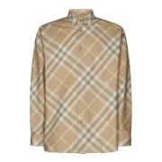 Vintage Check Patroon Geborduurd Overhemd Burberry , Multicolor , Here...