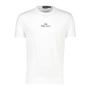 Klassieke Pasvorm Wit T-shirt Ralph Lauren , White , Heren