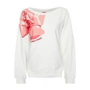 Rose Batwing Sweatshirt Kenzo , White , Dames