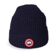 Rib Toque Merino Wol Beanie Canada Goose , Blue , Heren