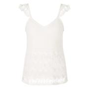 Gebreide Tanktop Rethink Together Marc Cain , White , Dames