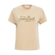 Stijlvolle T-shirts en Polos MC2 Saint Barth , Beige , Dames