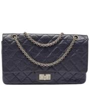 Pre-owned Leather chanel-bags Chanel Vintage , Blue , Dames