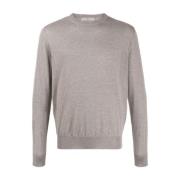 Wollen Jersey Trui Canali , Gray , Heren