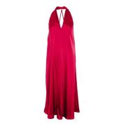 Elegante Flowy Maxi Jurk Samsøe Samsøe , Pink , Dames