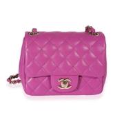 Pre-owned Leather crossbody-bags Chanel Vintage , Purple , Dames