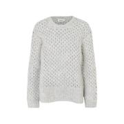 Grijze Melange Oversized O-Neck Jumper Modström , Gray , Dames