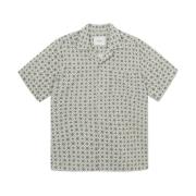 Tapestry SS Shirt in Ivory/Groen Les Deux , Multicolor , Heren