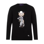 Zwarte Western Bear Sweater Ralph Lauren , Black , Dames