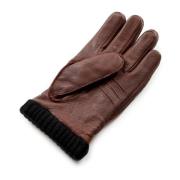 Hertenleren handschoenen met fleecevoering Hestra , Brown , Heren