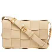 Pre-owned Leather shoulder-bags Bottega Veneta Vintage , Beige , Dames